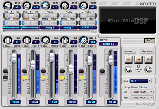 CueMix FX app for Audio Express